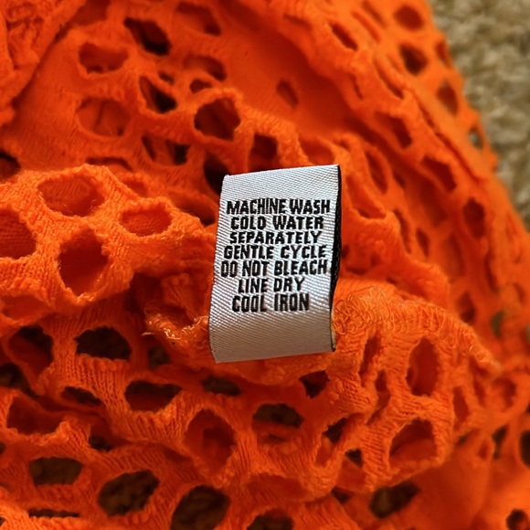 Thrifted Orange Jacket with Zipper - Picture 4 of 5